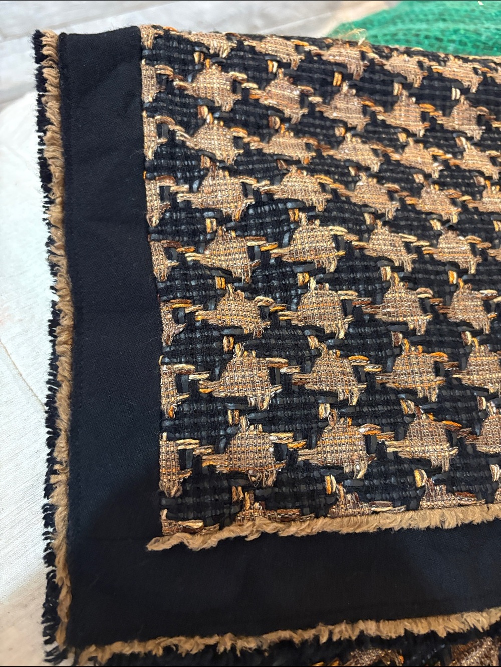 Carlisle Black and Tan Houndstooth Pencil Skirt - Picture 7 of 8